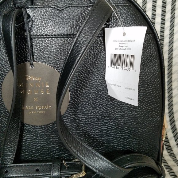 kate Spade karina medium minnie mouse backpack main image 6